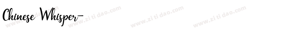 Chinese Whisper字体转换
